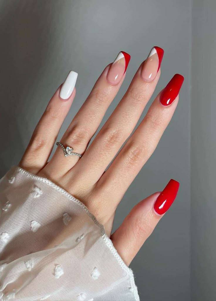 π Stunning Red & White Nail Art: Hearts, Swirls & More To Inspire Your Next Manicure! π 17 π Stunning Red & White Nail Art: Hearts, Swirls & More To Inspire Your Next Manicure! π
