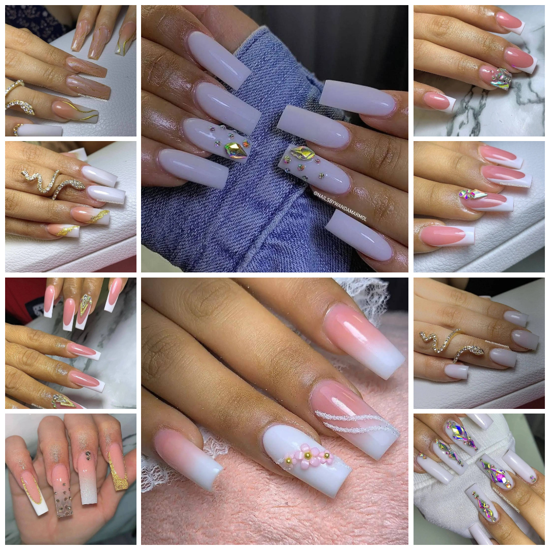 Unlock Pinterest-Worthy Nails: Your Guide to Milky White, Nude & Gold Acrylic Looks