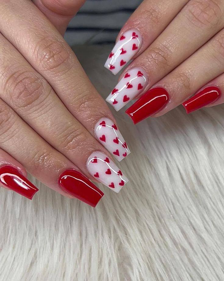 π Stunning Red & White Nail Art: Hearts, Swirls & More To Inspire Your Next Manicure! π 17 π Stunning Red & White Nail Art: Hearts, Swirls & More To Inspire Your Next Manicure! π