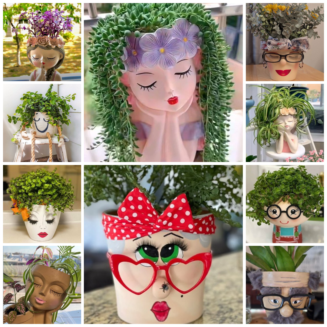 Adorable DIY Face Planter Ideas to Bring Personality to Your Plants
