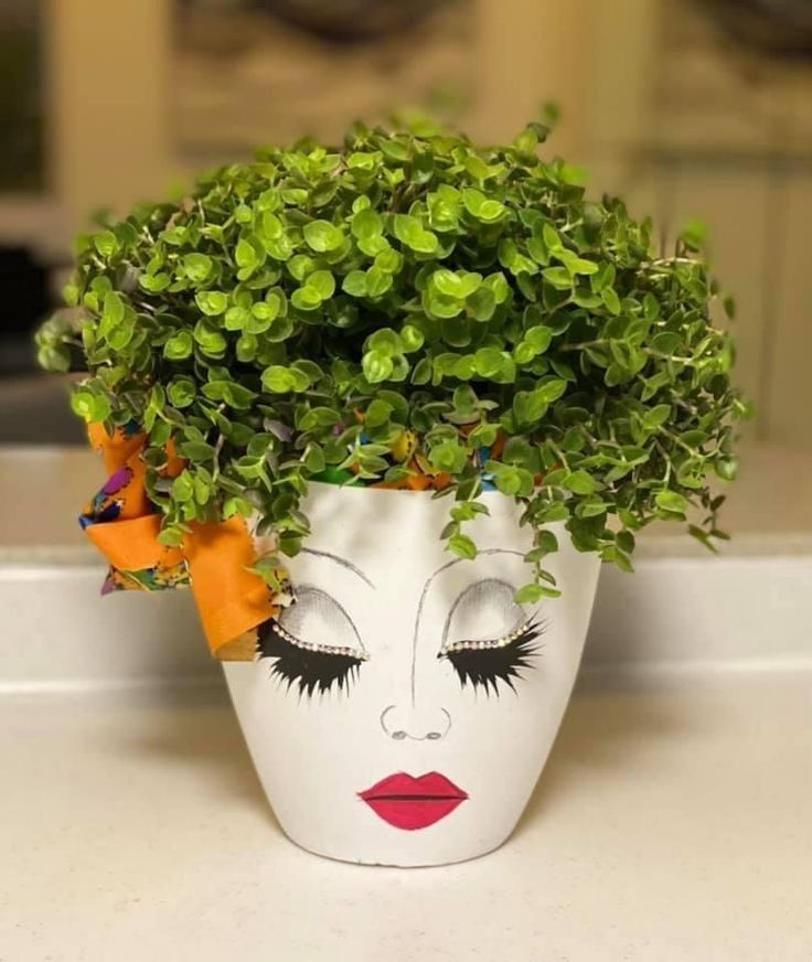 Adorable DIY Face Planter Ideas to Bring Personality to Your Plants 17 Adorable DIY Face Planter Ideas to Bring Personality to Your Plants