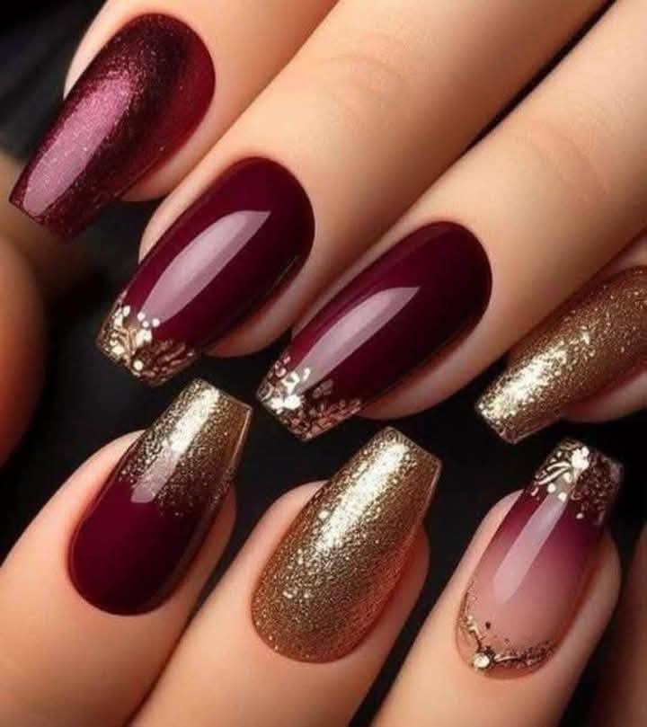 Unlock Pinterest Perfection: 7 Gorgeous Burgundy and Gold Nail Designs You Can Create at Home 17 Unlock Pinterest Perfection: 7 Gorgeous Burgundy and Gold Nail Designs You Can Create at Home