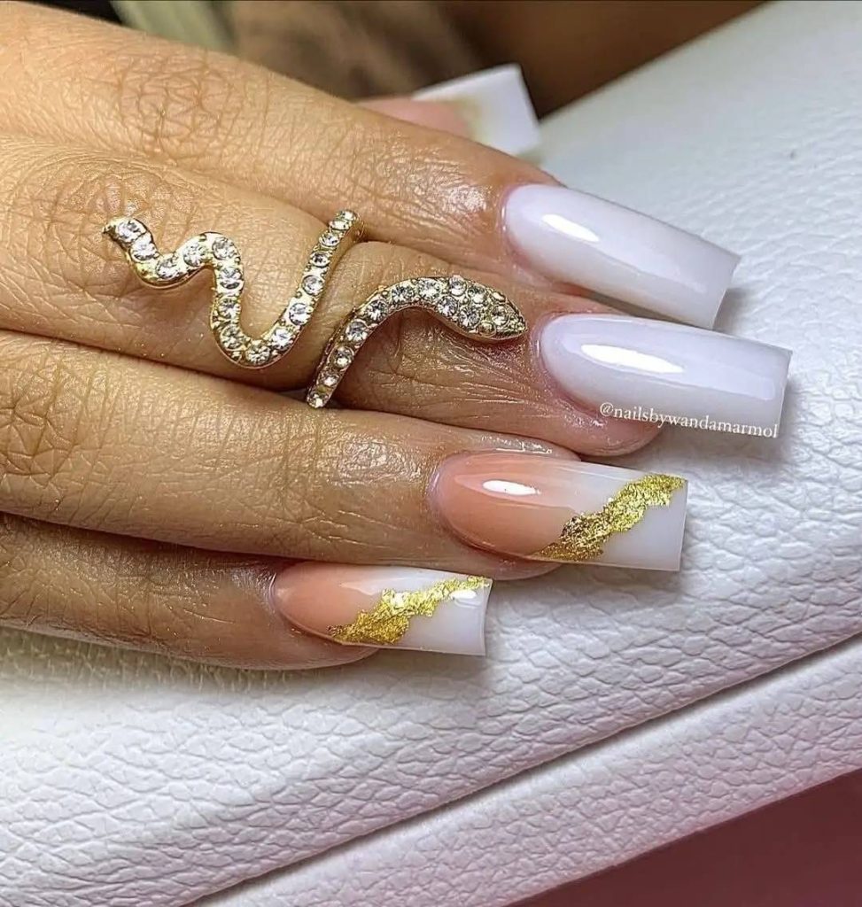 Unlock Pinterest-Worthy Nails: Your Guide to Milky White, Nude & Gold Acrylic Looks 17 Unlock Pinterest-Worthy Nails: Your Guide to Milky White, Nude & Gold Acrylic Looks