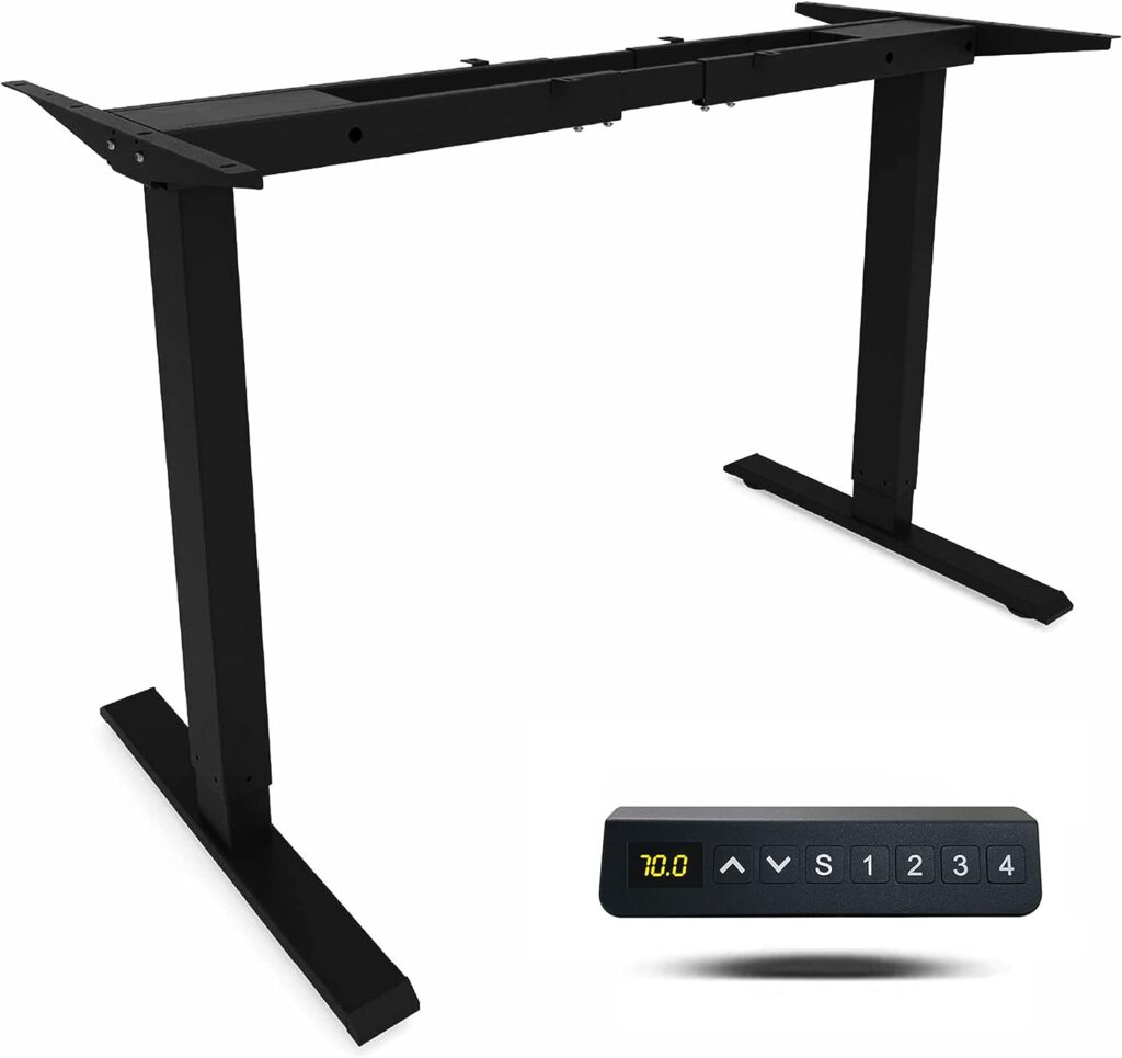 ESpefy Standing Desk Frame Dual Motor- Electric Standing Desk Legs, Adjustable Desk Frame, Sit Stand Desk Frame, Smart Controller System for 43-70 Desktop, Home  Office DIY Workstation
