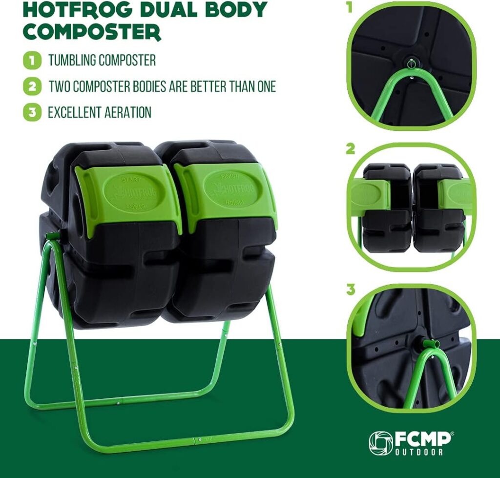 FCMP Outdoor HOTFROG Dual Body Tumbling Composter