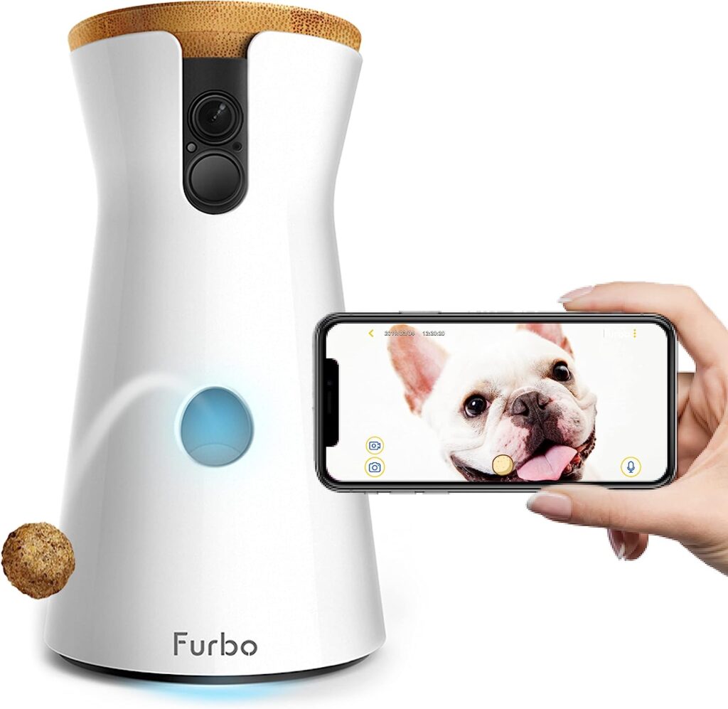 Furbo Dog Camera: Treat Tossing, Full HD Wifi Pet Camera and 2-Way Audio, Designed for Dogs, Compatible with Alexa (As Seen On Ellen)