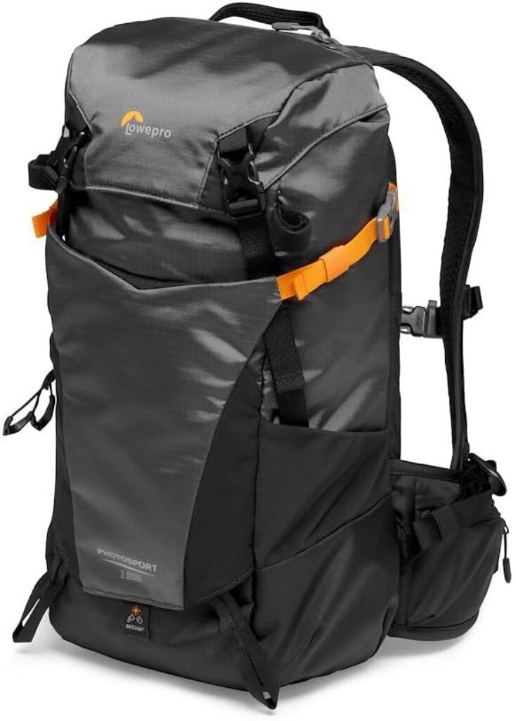 Lowepro PhotoSport BP 15L AW III, Hiking Camera Backpack with Side Access, Removable Camera Insert and Accessory Strap System, Grey, for Mirrorless Camera, Compatible with Sony α6000