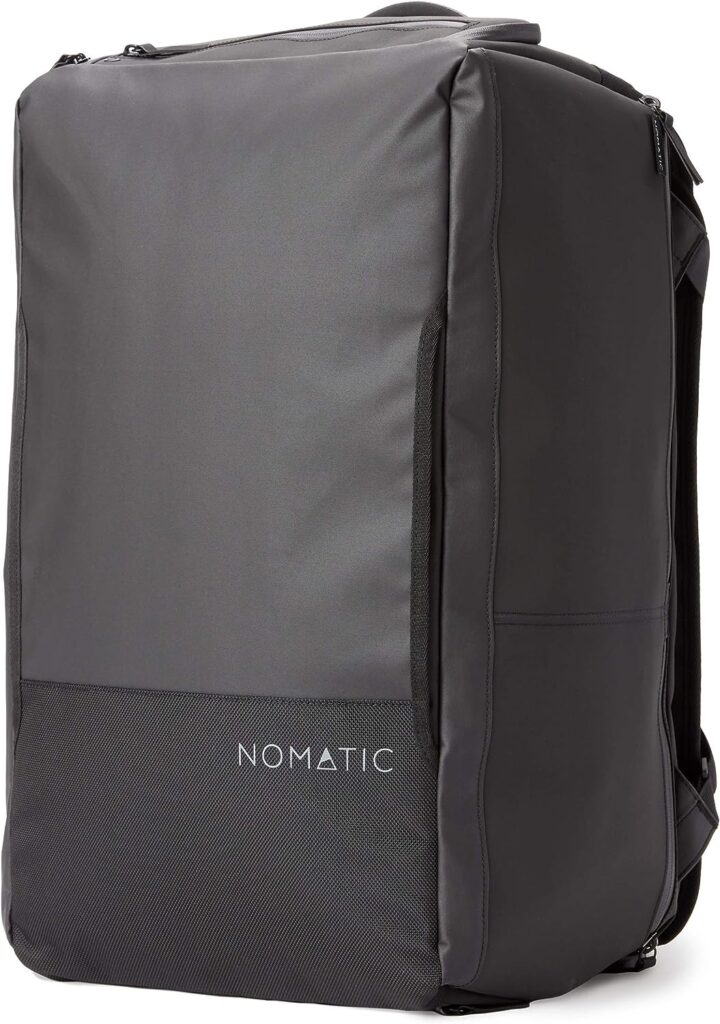 NOMATIC 40L Travel Bag- Duffel/Backpack, Carry-on Size for Airplane Travel, Everyday Use, TSA Compliant Backpack with a Built in Laptop Sleeve and Tablet Sleeve