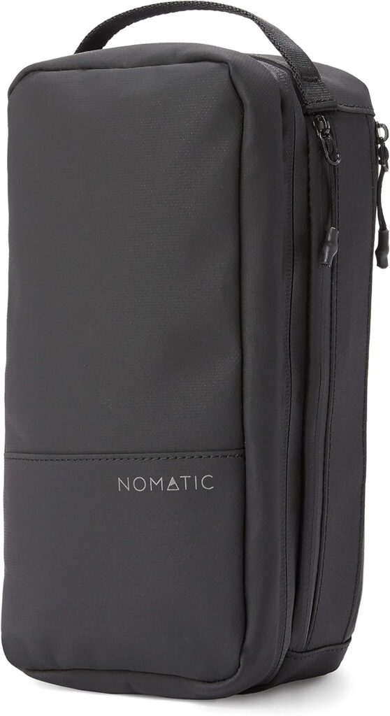 NOMATIC- Toiletry Wash Bag for Travel, Mens and Womens Toiletries Bag, Water Resistant Storage Case for Shaving Kit, Makeup, Toiletries (Black), Large V2