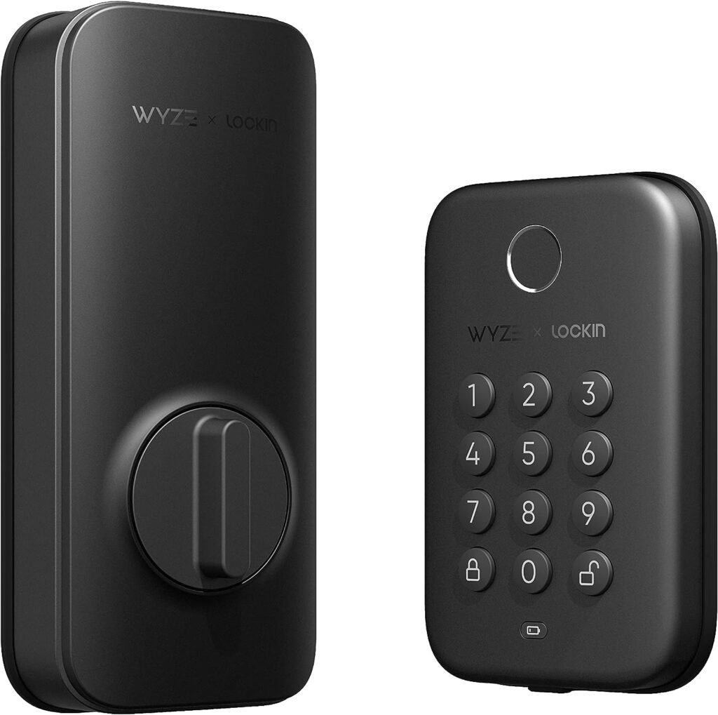 Wyze Lock Bolt, Fingerprint Keyless Entry Door Lock  Cam Pan v3 Indoor/Outdoor IP65-Rated 1080p Pan/Tilt/Zoom Wi-Fi Smart Home Security Camera  Cam OG 1080p HD Wi-Fi Security Camera