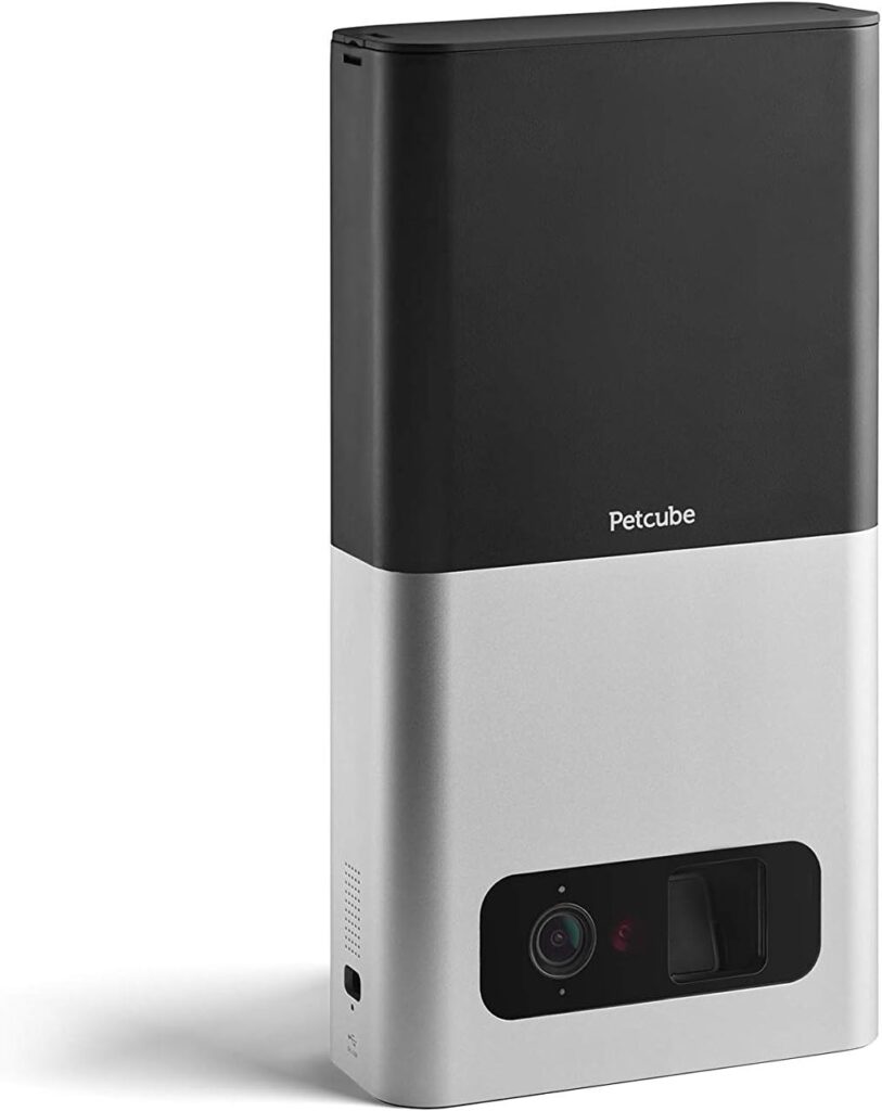 [2017 Item ] Petcube Bites Pet Camera with Treat Dispenser: HD 1080p Video Monitor, 2-Way Audio, Night Vision, Sound and Motion Alerts. For Dogs and Cats, Matte Silver (PB913NVTD)