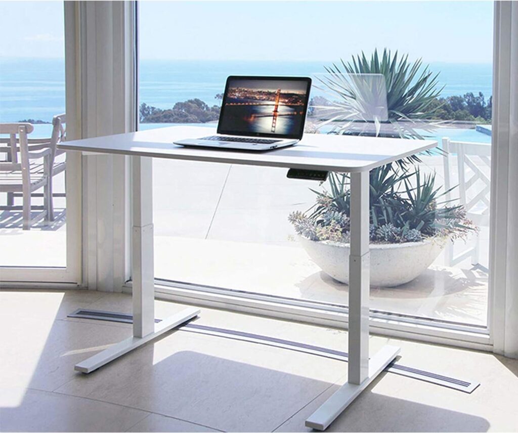 Autonomous Edition Hybrid Dual Motor Electric Standing Desk Frame for Home Office, Gaming, Computer, 28-47 Adjustable Height Range, 39-70 Width Range, White (Tabletop Not Included)