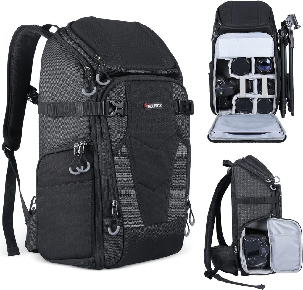 Endurax Large Camera Backpack Camera Bag Compatible with Canon for DSLR Photographers