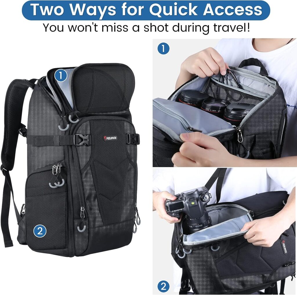 Endurax Large Camera Backpack Camera Bag Compatible with Canon for DSLR Photographers