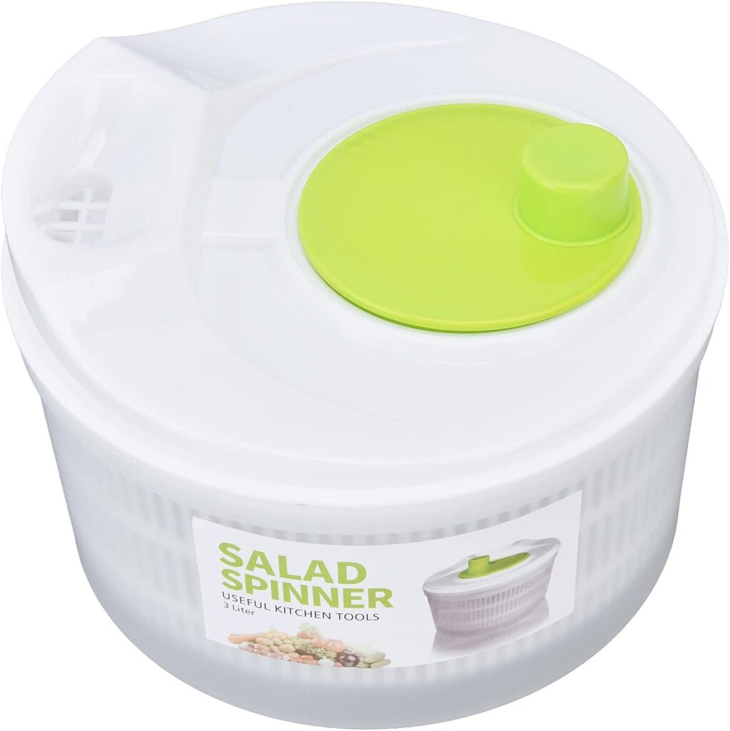 Jeanoko Vegetable Dryer, 3L Multifunction Efficient Salad Strainer for Cooking Salad Spinner Large Oxo Salad Spinner Salad Spinner Small Vegetable Spinner Dryer