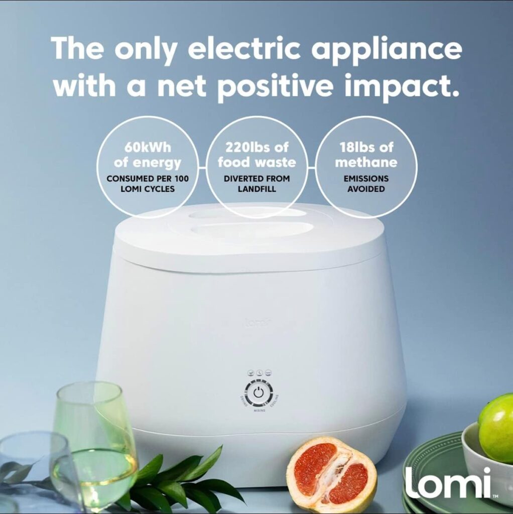 Lomi | Worlds First Smart Waste Kitchen Composter | Turn Waste to Compost with a Single Button with Lomi The Electric Countertop Compost Bin