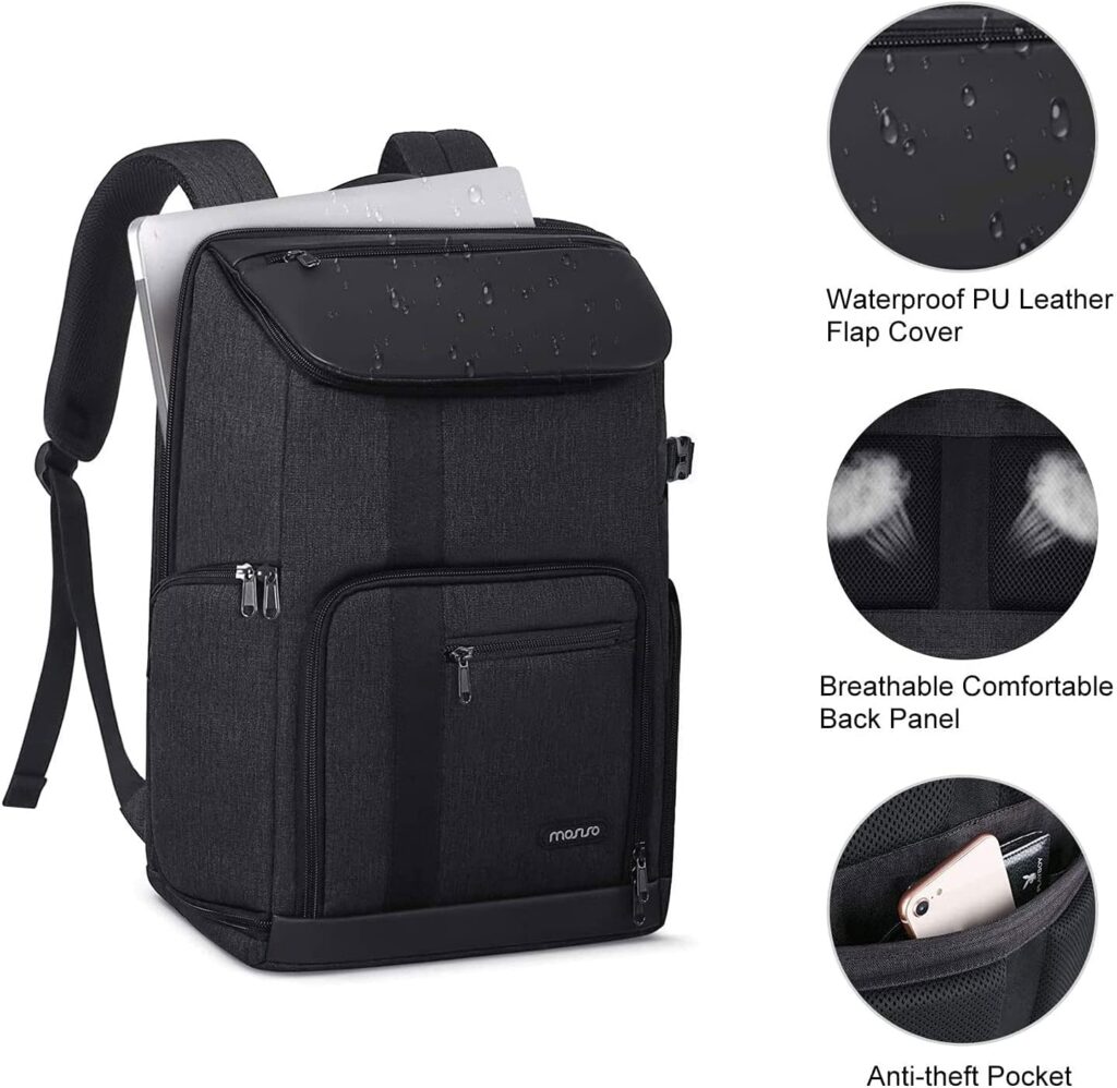 MOSISO Camera Backpack 17.3 inch, DSLR/SLR/Mirrorless Case Large Men/Women Photography Camera Bag with Laptop CompartmentTripod HolderRain Cover Compatible with Canon/Nikon/Fuji/Laptop, Space Gray
