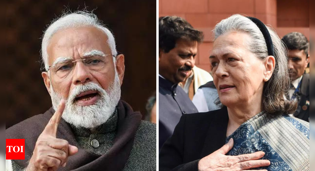 ‘Insult to poor, tribals’: PM Modi attacks ‘arrogance’ of Congress’s ‘shahi pariwaar’ after Sonia Gandhi’s remark on President | India News