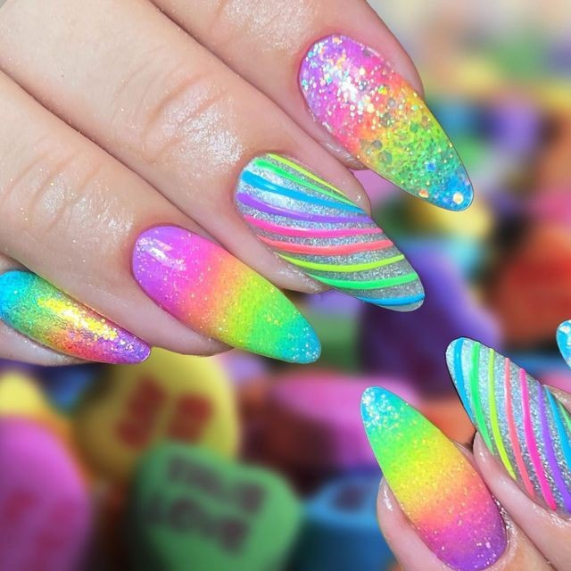 πβ¨ Dazzle with DIY Rainbow Glitter Nails: Sparkle & Shine! 45 πβ¨ Dazzle with DIY Rainbow Glitter Nails: Sparkle & Shine!