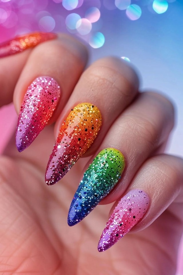 πβ¨ Dazzle with DIY Rainbow Glitter Nails: Sparkle & Shine! 55 πβ¨ Dazzle with DIY Rainbow Glitter Nails: Sparkle & Shine!